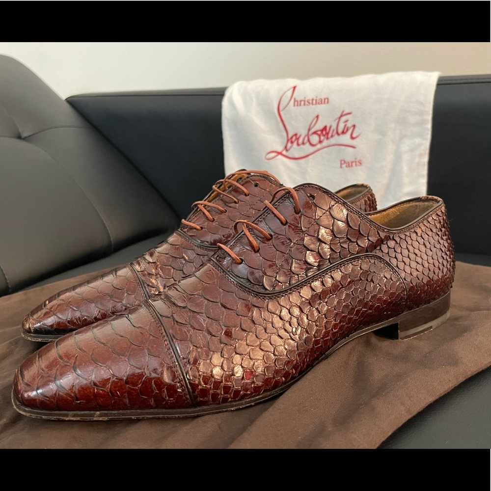 Men’s Christian Louboutin Python Dress Shoes
